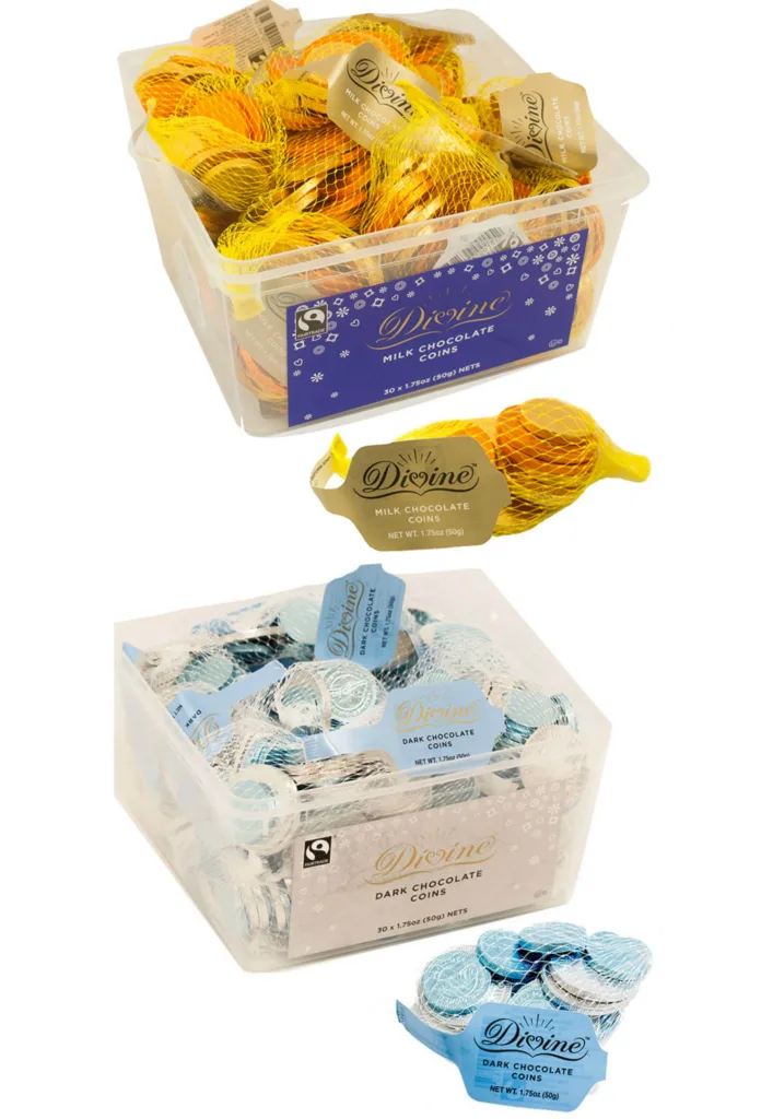 Food gifts that give back | Divine Chocolate Gelt