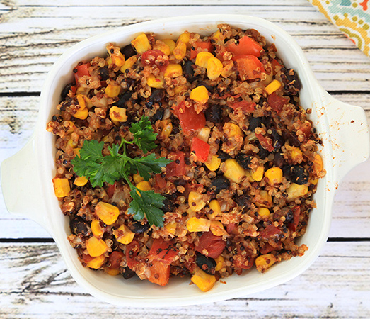 Trader Joes easy dinner ideas: Cowboy Quinoa Bake