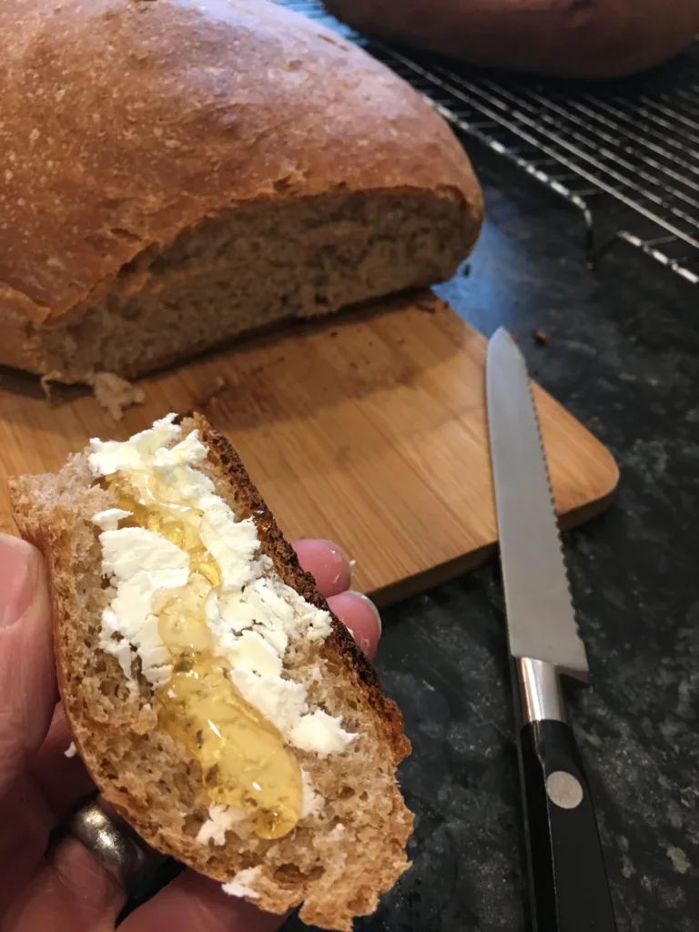 Our favorite easy yeast bread recipes for beginners: Delicious and easy Kindergarten Honey Wheat bread recipe from Bread Baking for Beginners by Bonnie Ohara 
