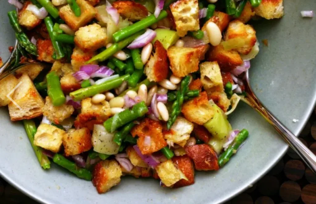 Delicious Spring Panzanella from SmittenKitchen