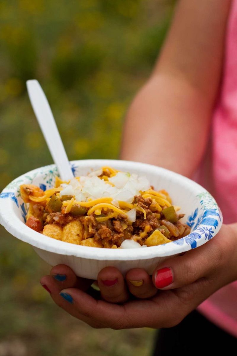 Easy backyard camping recipes: Frito Pie at Taste and Tell