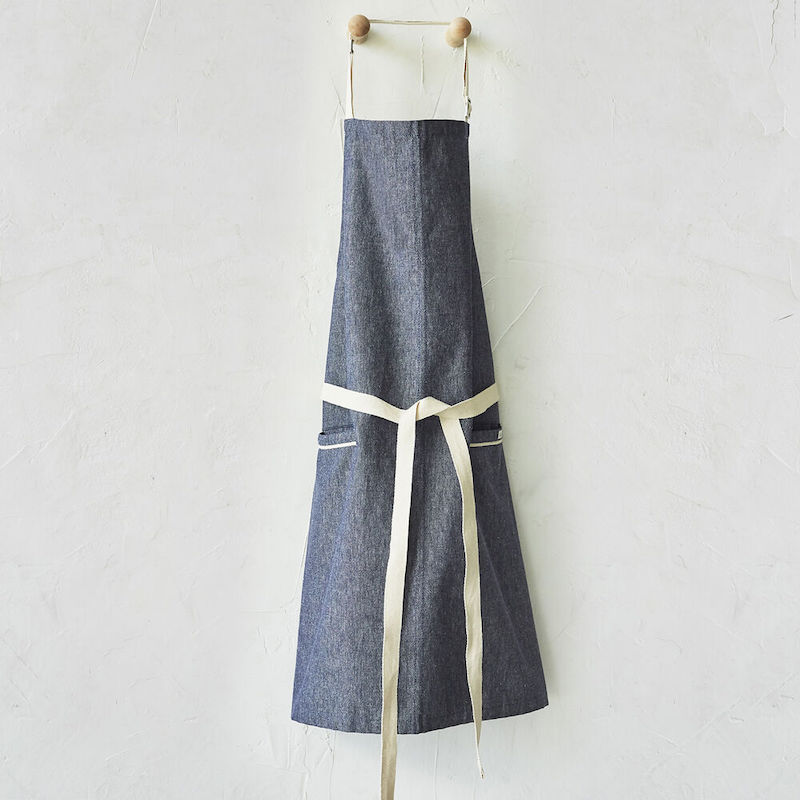Modern aprons for spring we love: This chambray denim apron at Sur la Table is designed to last.