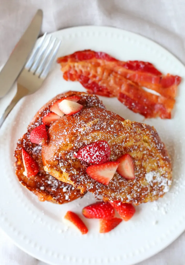 Great recipes from Black food bloggers: This Stuffed Challah French Toast Recipe from Nicole of Brown Sugar Food Blogger is PERFECTION