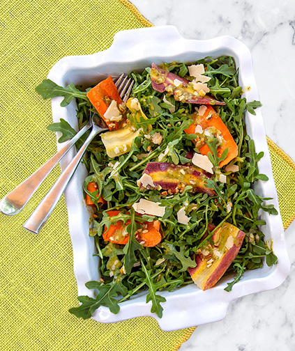 Serve Trader Joe's Lemony Basil Argula Salad at your next summer barbecue