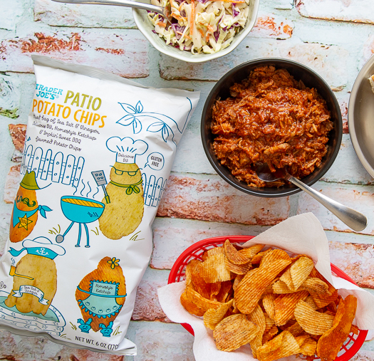 Trader Joe's Patio Potato Chips mix four different chips for this perfect summer barbecue treat