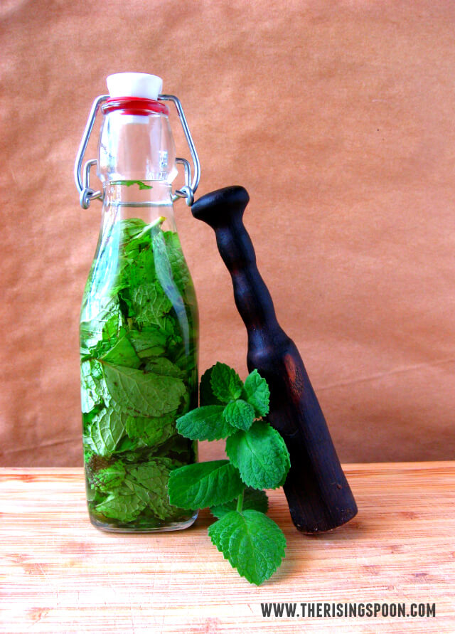 Use your extra mint leaves to make a peppermint extract at The Rising Spoon
