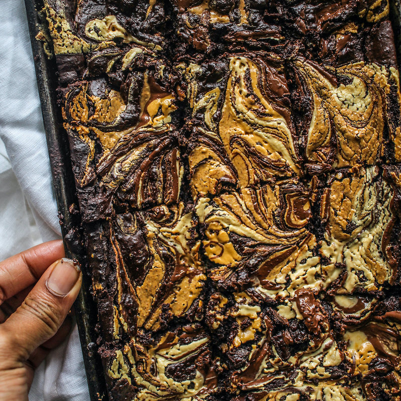Weekly meal plan: These beautiful vegan & gluten free brownies at Chocolate for Basil are a must.