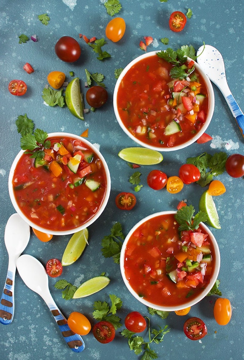 3 gazpacho recipes to keep on hand: Chunky quick gazpacho at The Suburban Soapbox 3 gazpacho recipes to keep on hand: Chunky quick gazpacho at The Suburban Soapbox