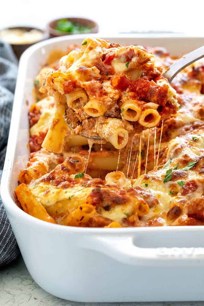 Weekly meal plan: Baked Ziti at Jessica Gavin
