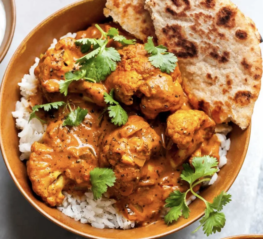 Butter Cauliflower from Dishing Out Health: A vegetarian comfort food favorite adapted from savory Butter Chicken Butter Cauliflower from Dishing Out Health: A vegetarian comfort food favorite adapted from savory Butter Chicken