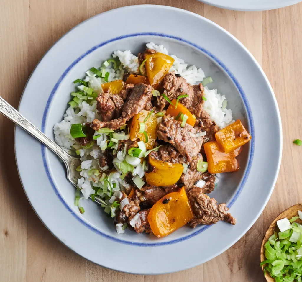 Kristen's Mom's Asian Pepper Steak is a hand-me-down recipe that's just 15 minutes to prep and perfect for family meal planning | recipe: the kitchn Kristen's Mom's Asian Pepper Steak is a hand-me-down recipe that's just 15 minutes to prep and perfect for family meal planning | recipe: the kitchn