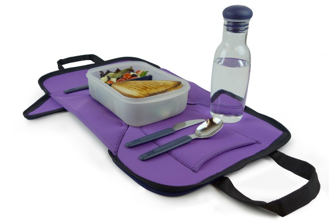Built NY neoprene convertible lunch box lays flat to become a placemat too Built NY neoprene convertible lunch box lays flat to become a placemat too