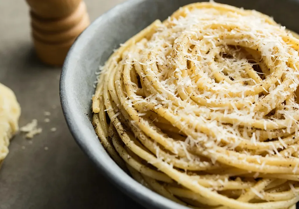 Kids menu favorites upgraded for the family: Chicken tenders at Lindsey Eats LA: Bucatini Cacio e Pepe Pasta from Tasting Table instead of "butter noodles"