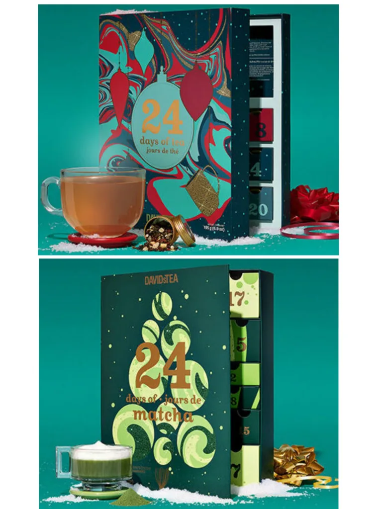 Best food Advent calendars of 2020: Both the regular and the matcha version of Davids Teas Advent calendars