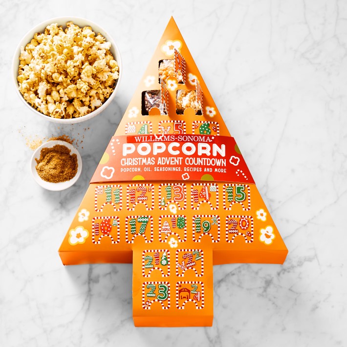 Best food Advent calendars of 2020: Christmas-tree shaped popcorn Advent calendar from Williams Sonoma Best food Advent calendars of 2020: Christmas-tree shaped popcorn Advent calendar from Williams Sonoma