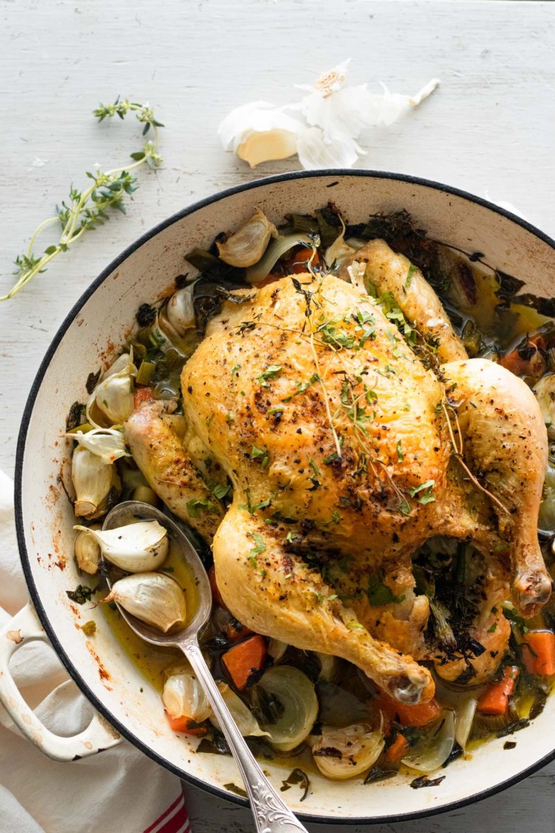 5 immune boosting dinners: Chicken with 40 cloves of garlic at Michelle Bessudo