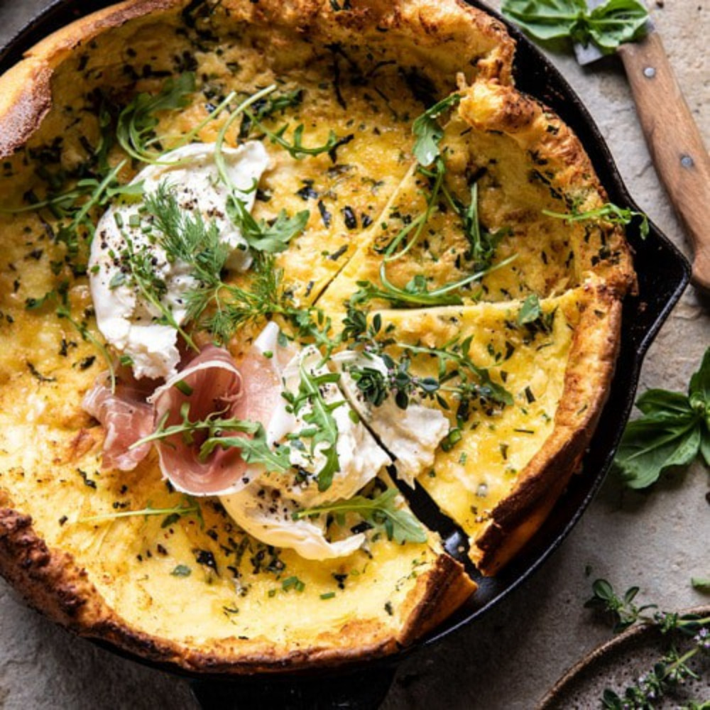 Savory Herb Butter Dutch Baby from Half Baked Harvest