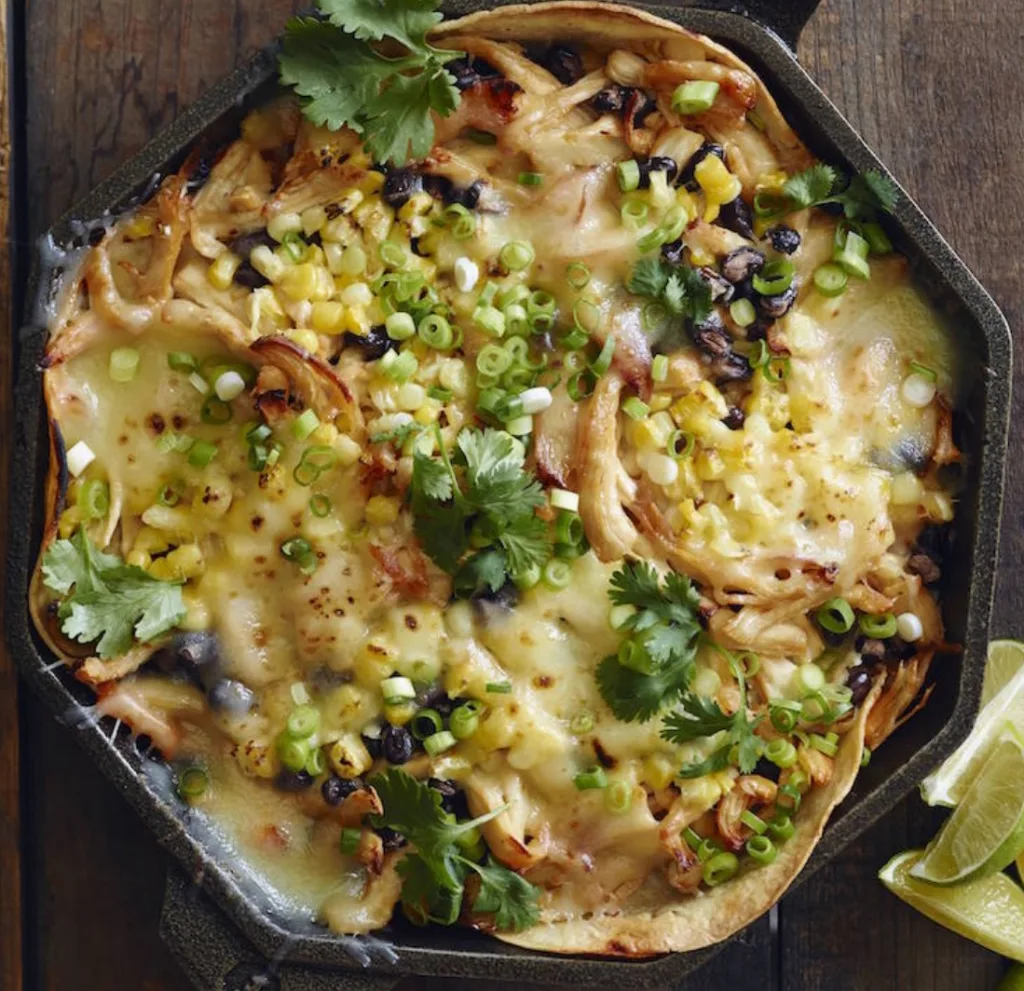 Skillet Chiptole Chicken Enchilada Bake by What'sGabyCooking
