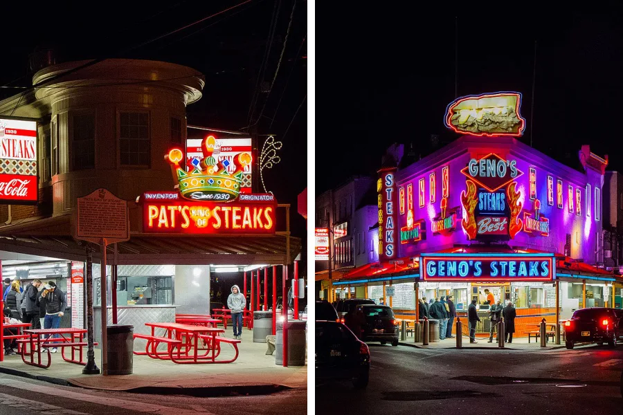 Authentic Philly cheesesteak recipes from Geno’s and Pat’s. (Hey, make both then fight about it.)