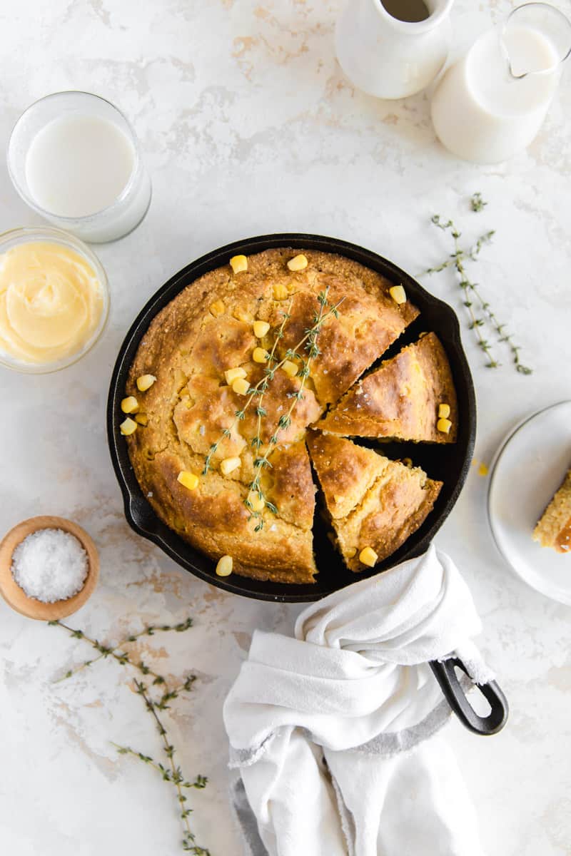 Sidesgiving recipes: Skillet Cornbread at Erin Lives Whole
