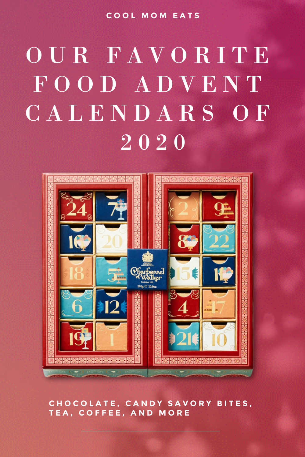 Our favorite food advent calendars of 2020: 15+ ideas from chocolate to savory bites, coffee, tea, candy and more | coolmomeats.com