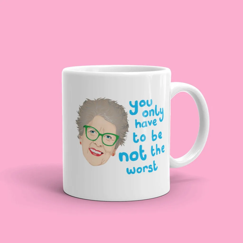 Great British Baking Show gifts: Prue Leith mug