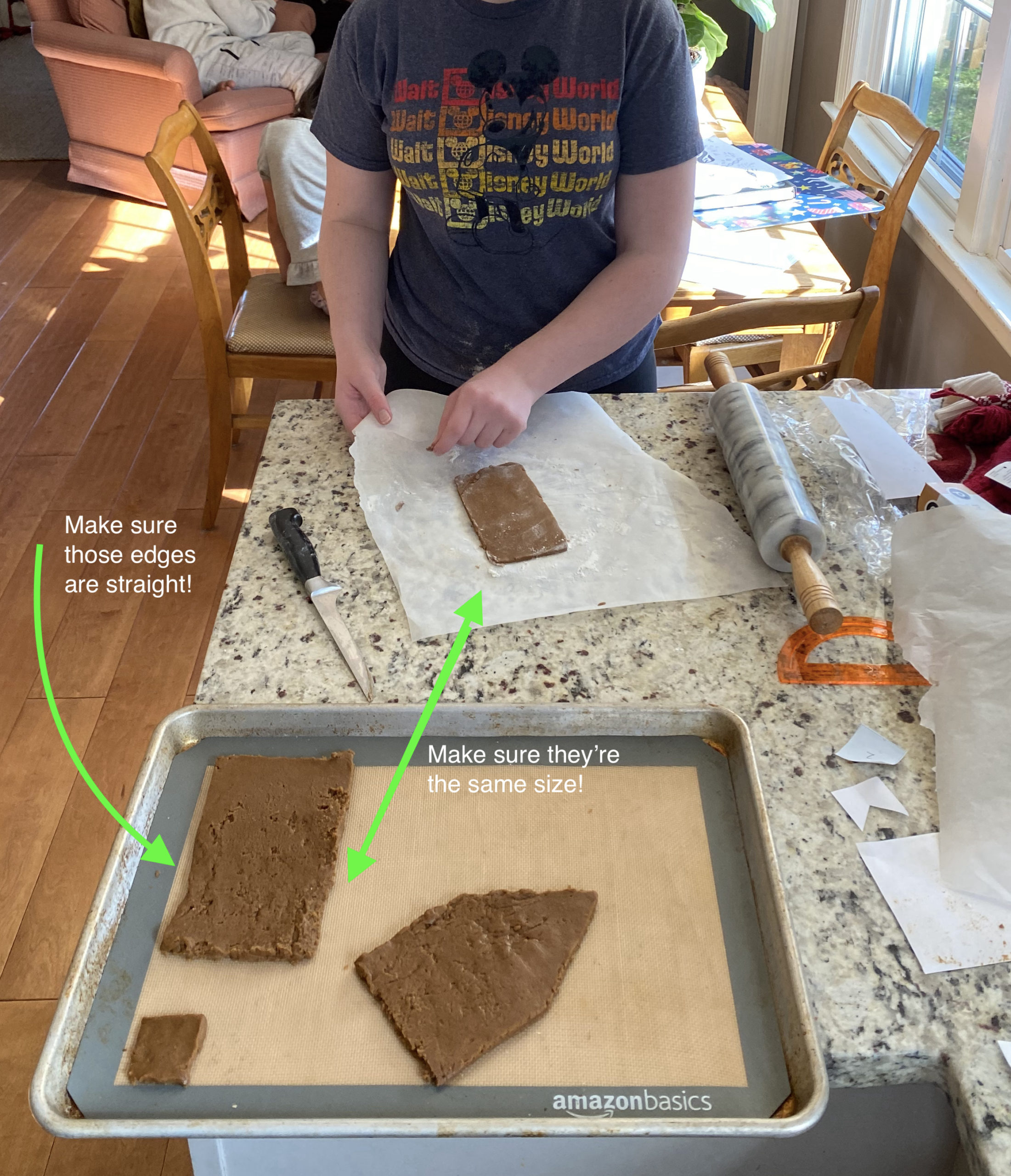 Tips for making a homemade gingerbread house from scratch: Measure twice, cut once! More tips: CoolMomEats.com | Photo © Kate Etue for Cool Mom Eats