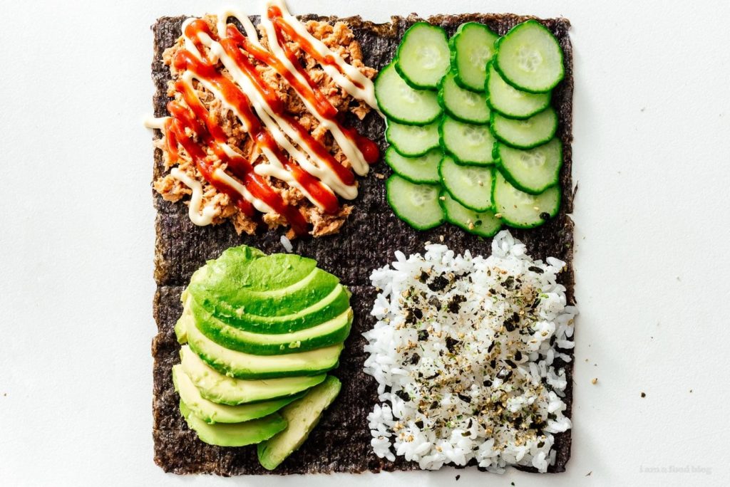 Use nori to make a sushi folded TikTok sandwich from I Am A Food Blog Use nori to make a sushi folded TikTok sandwich from I Am A Food Blog