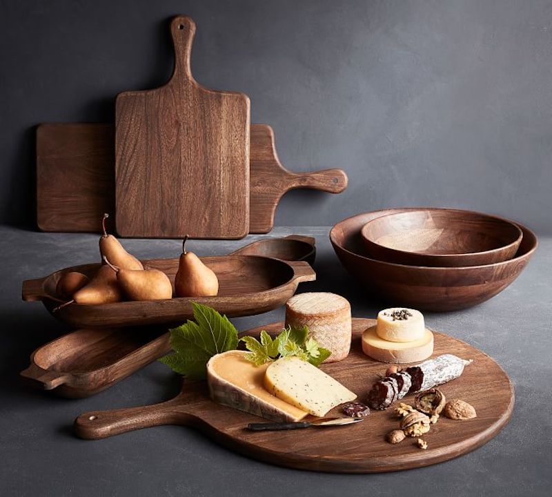 Our favorite boards for charcuterie boards: This pizza board at Pottery Barn does double duty, which is perfect if you need multi-functional kitchen items