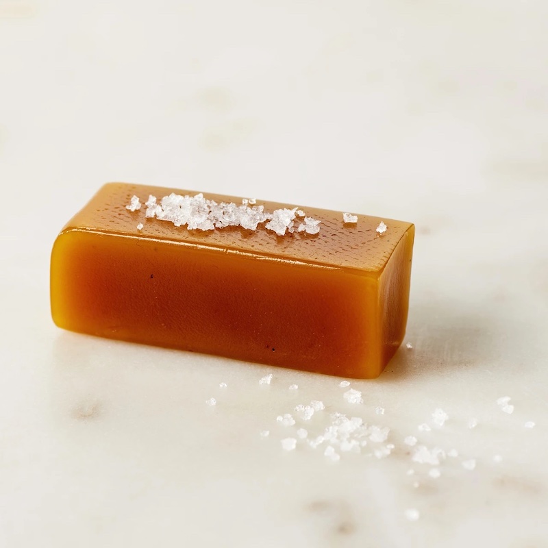 Aphrodisiac Valentine's food gifts for a sexy night at home: Gourmet Fleur de Sel caramels are less expected than chocolate