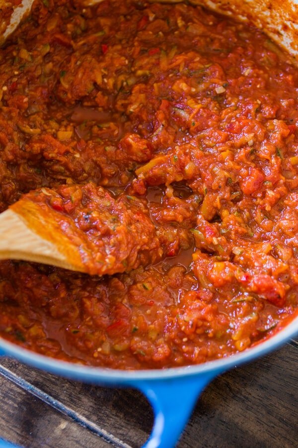 Delicious recipes with hidden veggies: Garden marinara at Oh, Sweet Basil