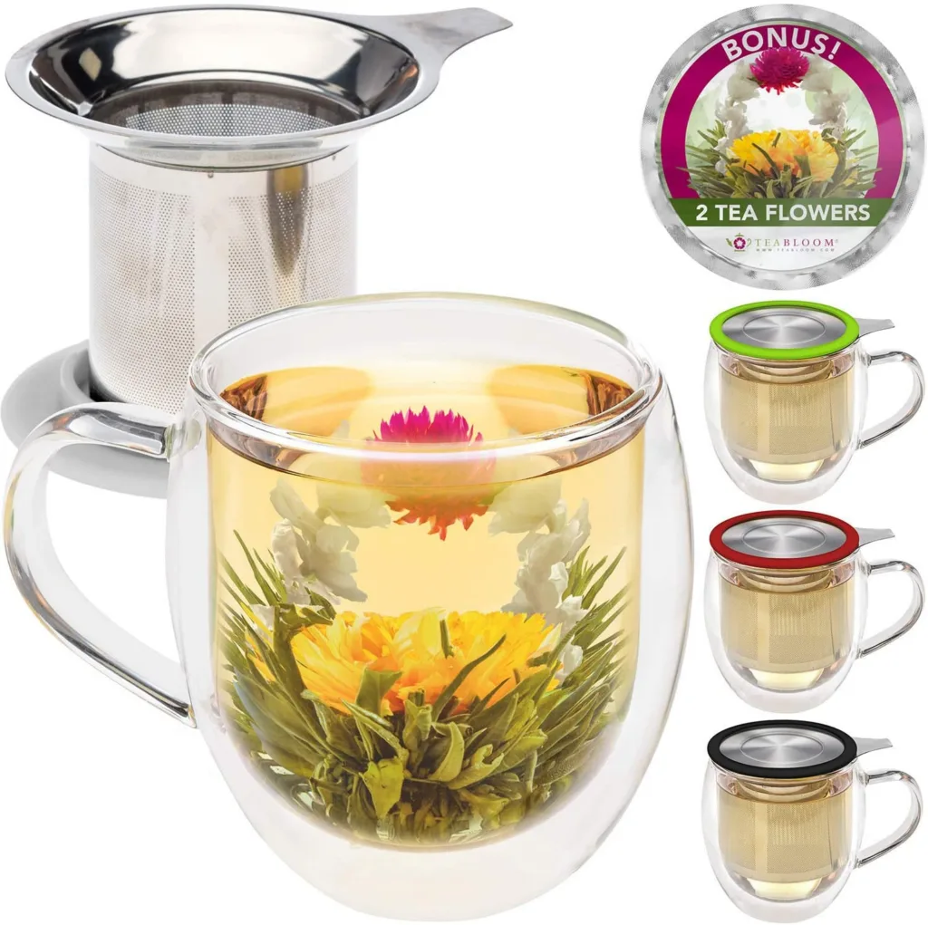 Teabloom's tea mug and infuser make an affordable Mother's Day gift under $25 for a tea lover