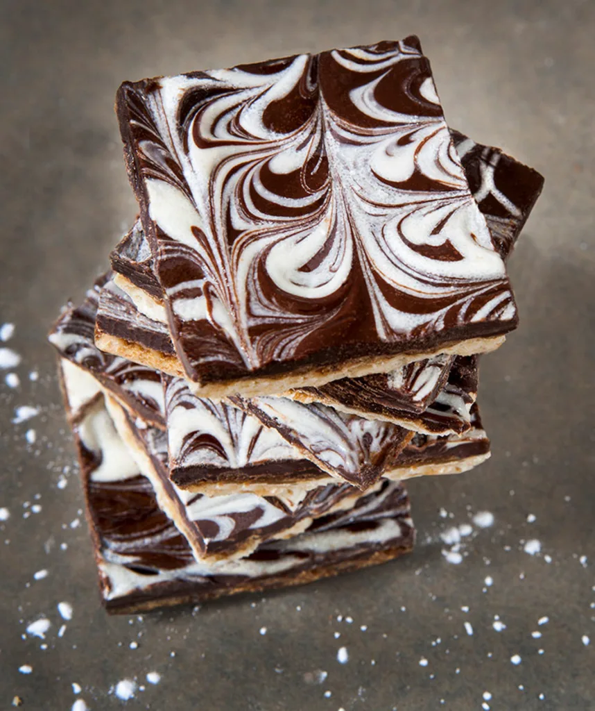 Gourmet chocolate matzo for Passover: The marbleized homemade matzo brittle from Indigo Jones Eats gets raves Gourmet chocolate matzo for Passover: The marbleized homemade matzo brittle from Indigo Jones Eats gets raves