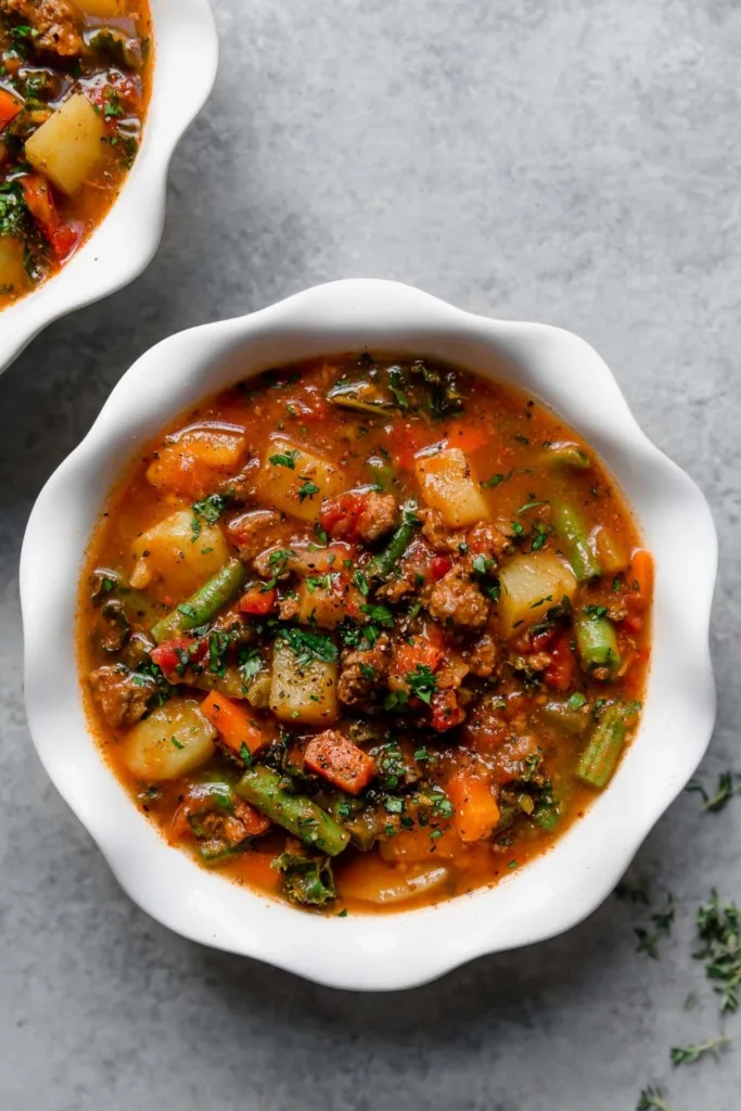 Crockpot Hamburger Soup Recipe from The Real Food Dieticians