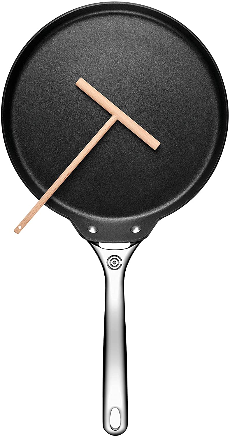 Le Creuset Crepe Pan: crepes are a great way to get that satisfaction of carbs for dessert without the heaviness of cookies or cake