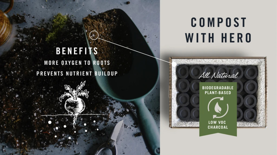 Genius Portable Grilling System: Compost with Fire&Flavor Hero Grilling System