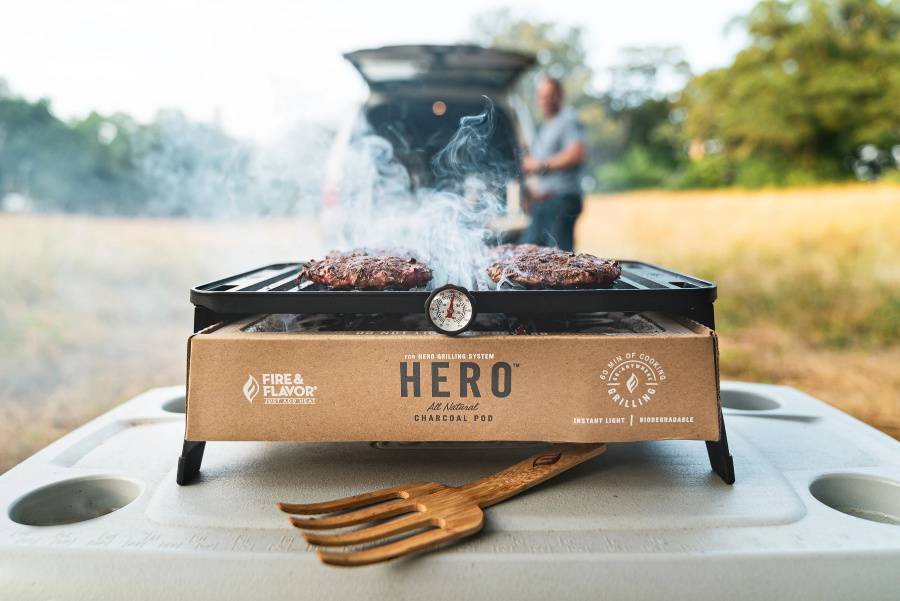 A Genius Portable Grilling System: Fire&Flavor Hero Grilling System