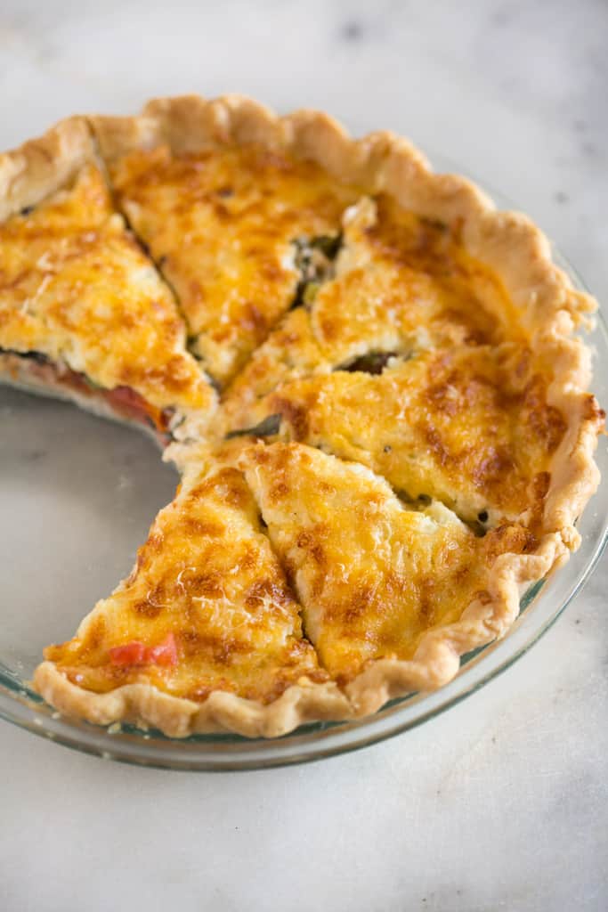 2021 Meal plan ideas: Herby tomato pie with fresh tomatoes at Tastes Better From Scratch