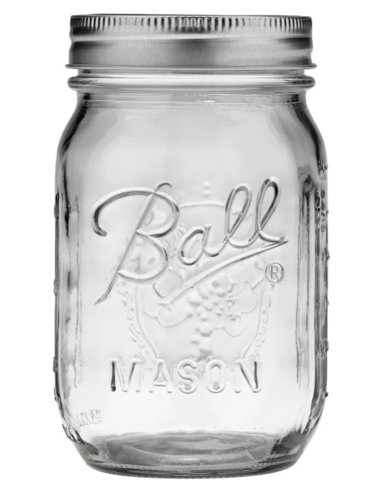 Ball mason jars, available at Target and other stores, make great containers for lunch
