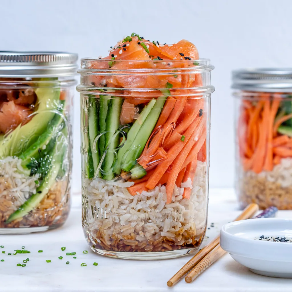 Send them to school with these Sushi Mason Jars from Clean Food Crush