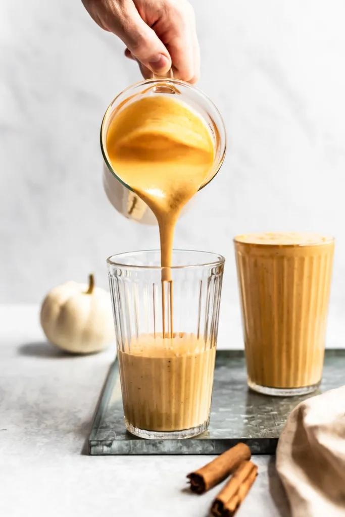 This fall flavor smoothie by Ambitious Kitchen is like a drinkable pumpkin pie This fall flavor smoothie by Ambitious Kitchen is like a drinkable pumpkin pie