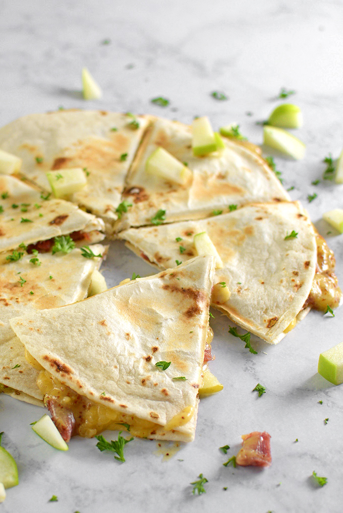 Simple Seasonal's savory apple quesadillas are a quick fall dinner
