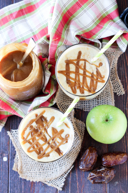 This caramel apple smoothie from Recipes Worth Repeating looks perfect for a fall dessert