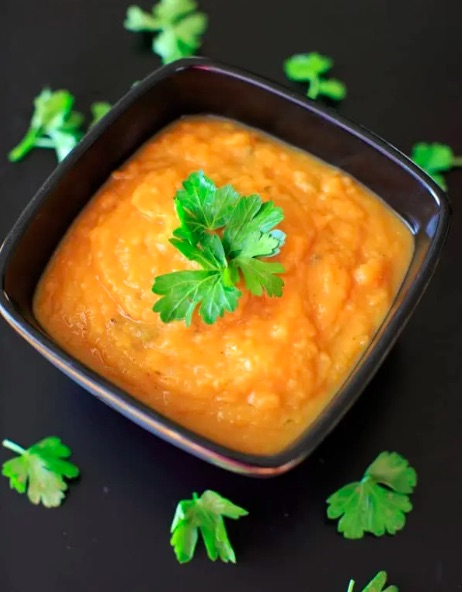 Easy and filling Sweet Potato and Apple Soup from Trial and Eater