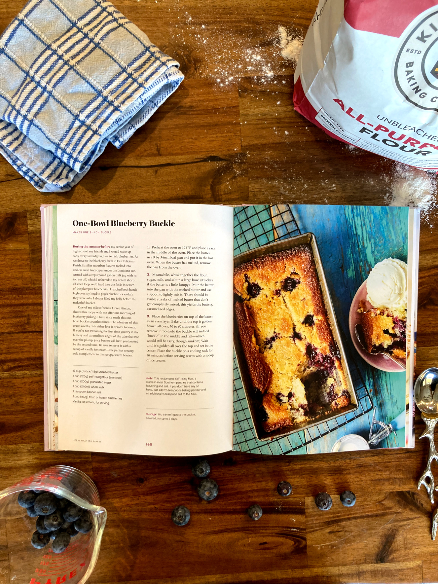 Vallery Lomas's new book includes Southern staples, like this One-Bowl Blueberry Buckle