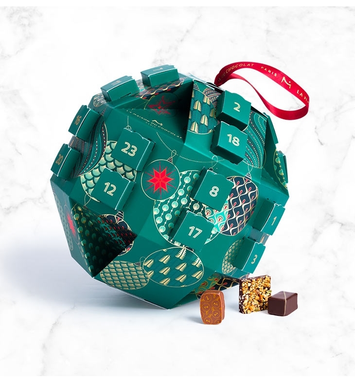Love this ornament-shaped Advent calendar from La Maison du Chocolat 
