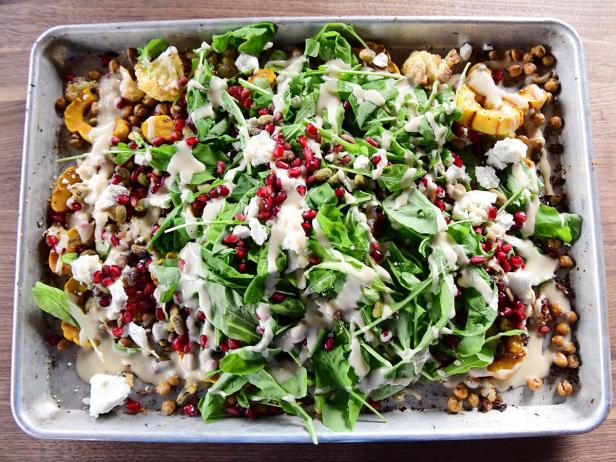 Weekly Meal Plan Ideas: Sheet Pan Salad Recipe by Ree Drummond courtesy of Food Network