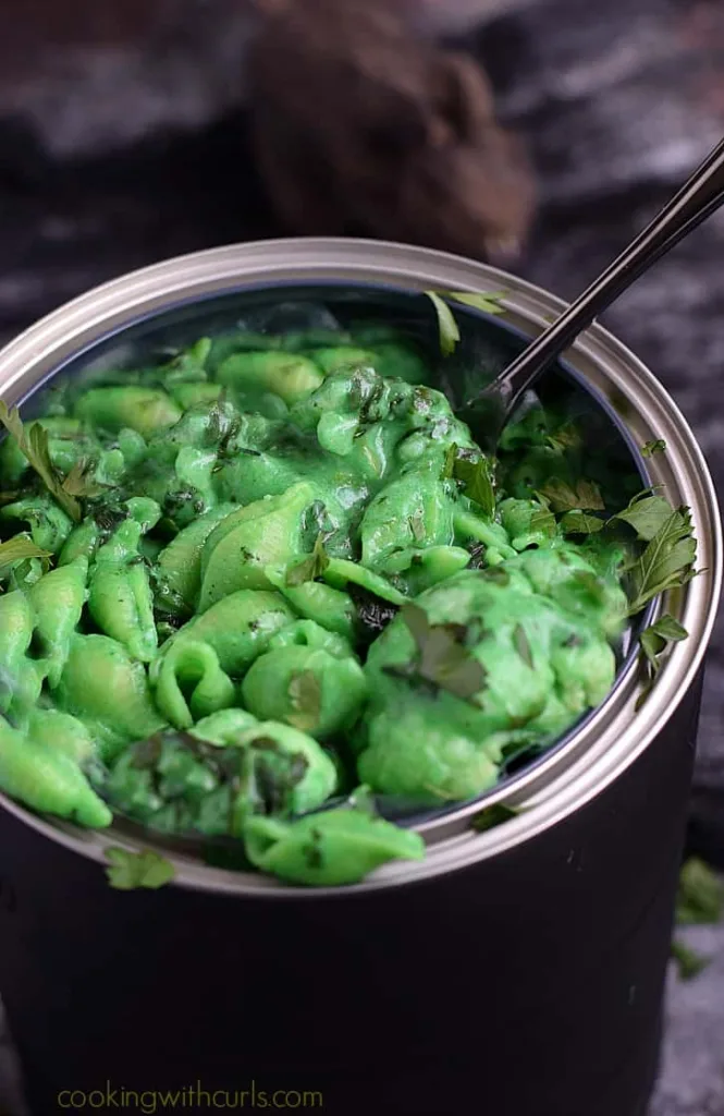 Halloween themed Weekly Meal Plan Ideas: Toxic Waste Mac and Cheese from Cooking With Curls