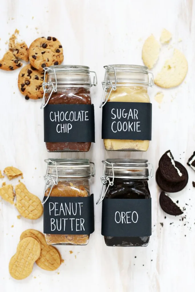 Cookie Butter varieties in a mason jar for gifting with this recipe from A Beautiful Mess Cookie Butter varieties in a mason jar for gifting with this recipe from A Beautiful Mess