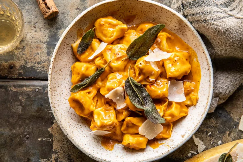 Weekly Meal Plan Ideas 43: Brown Butter Pumpkin Tortellini Alla Vodka from Half Baked Harvest